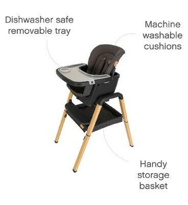 Tutti Bambini Nova Birth to 12 Years Complete Highchair Package - Grey/Oak GOODS Boots
