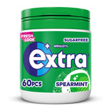 Wrigley's Extra Spearmint Chewing Gum Sugar Free Bottle 60 Pieces Snacks & Confectionery ASDA