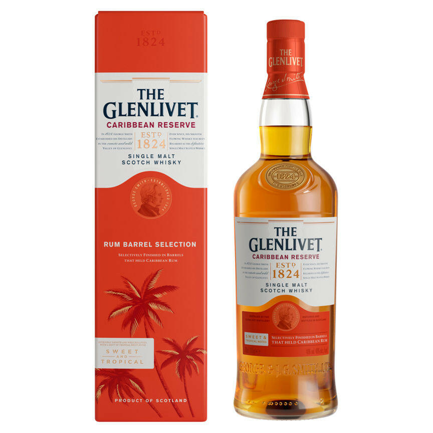 The Glenlivet Caribbean Reserve Single Malt Scotch Whisky Liqueurs & Spirits ASDA