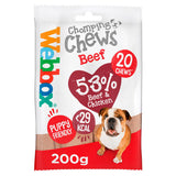 Webbox Chomping Chews with Beef Dog Treats 20 Pack Dog Food & Accessories ASDA