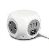 Status 3-Way Cube Socket - USB and Mains 1.4m GOODS ASDA