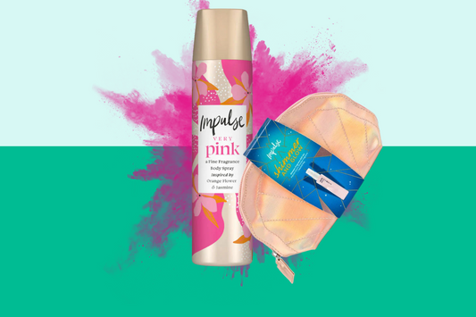 Impulse Very Pink Body Spray and Impulse Shimmer & Impulse Glow Mist Beauty Bag - The Perfect Gift Idea for Teen Girls