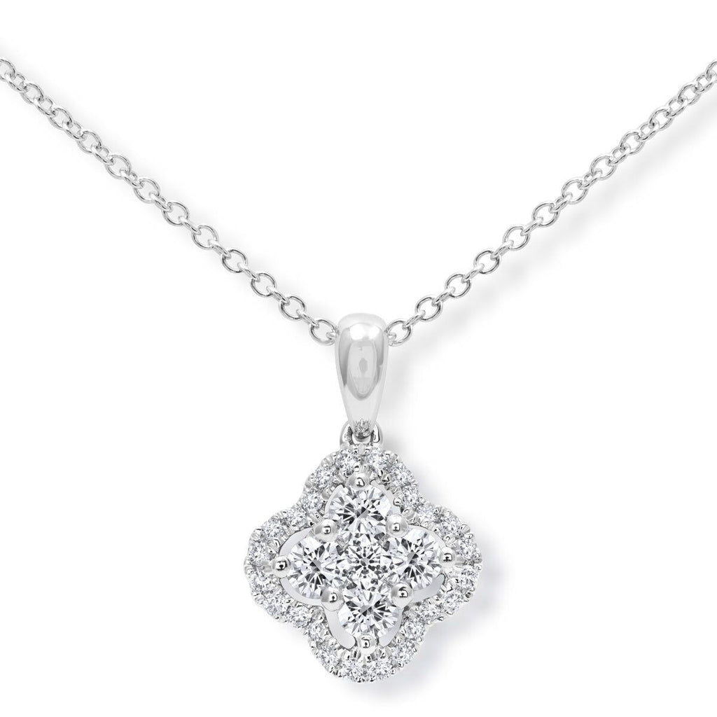 0.40ctw Round Brilliant Cut Diamond Pendant, 18ct White Gold