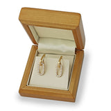 0.52ctw Round Brilliant Cut Diamond Paperclip Earrings, 14ct Yellow Gold