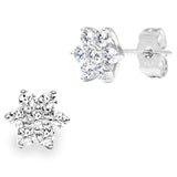 0.66ctw Round Brilliant Cut Diamond Earrings, 18ct White Gold