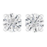 0.80ctw Round Brilliant Cut Diamond Stud Earrings, 14ct White Gold