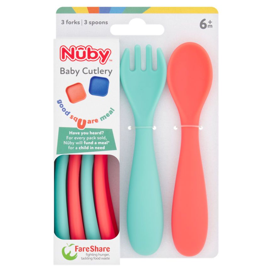 Nuby 3 Baby Cutlery 6+ m