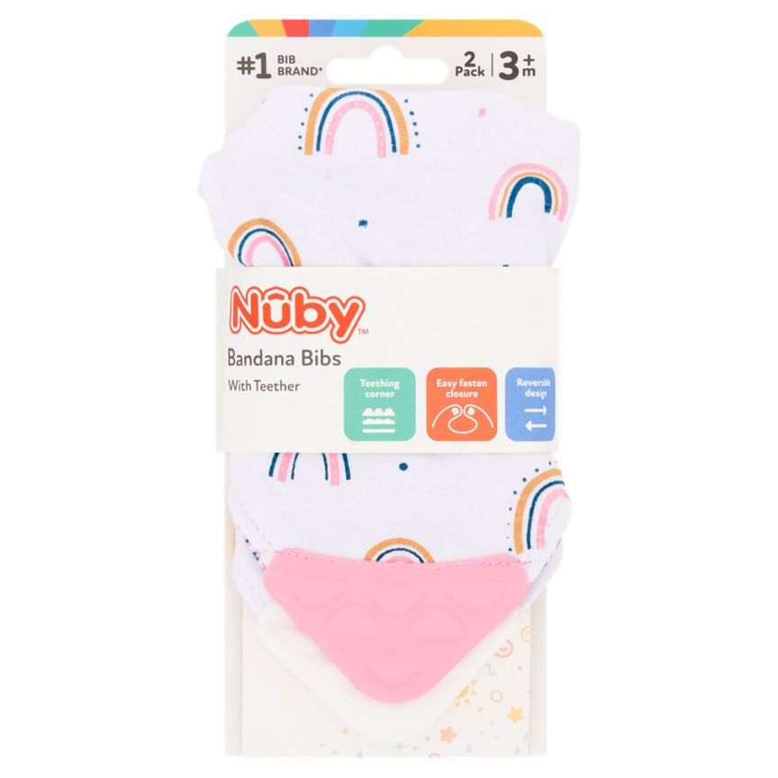 Nuby Bandana Teether Bibs 3m+ 2 Pack GOODS ASDA   