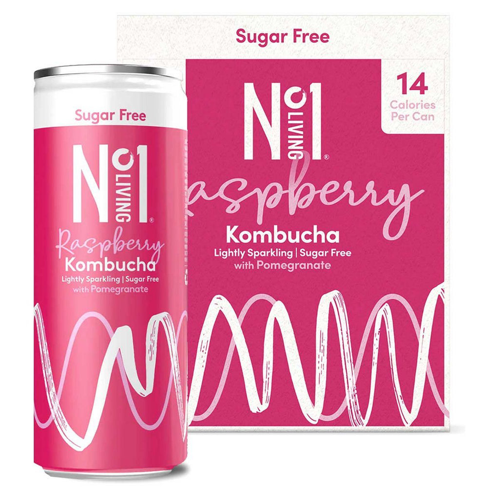 No.1 Living Kombucha Raspberry with Pomegranate 250ml x 4 multipack