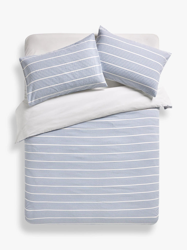 John Lewis Pacific Stripe Seersucker Duvet Cover Set