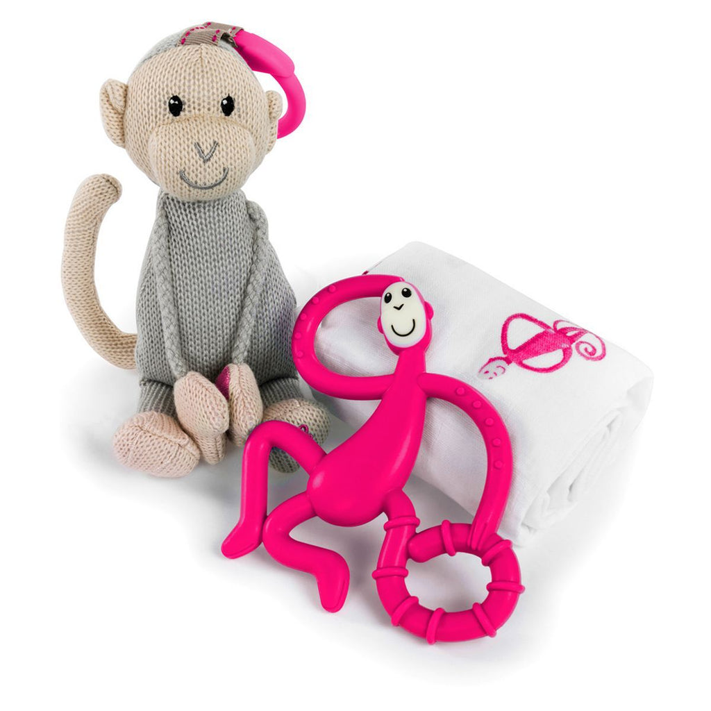 Matchstick Monkey Teething Gift Set Pink