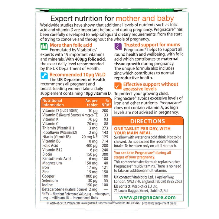 Vitabiotics Pregnacare Original GOODS Holland&Barrett