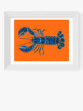 EAST END PRINTS Alice Straker 'Lobster on Orange' Framed Print