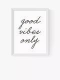 EAST END PRINTS Rafael Farias 'Good Vibes Only' Framed Print