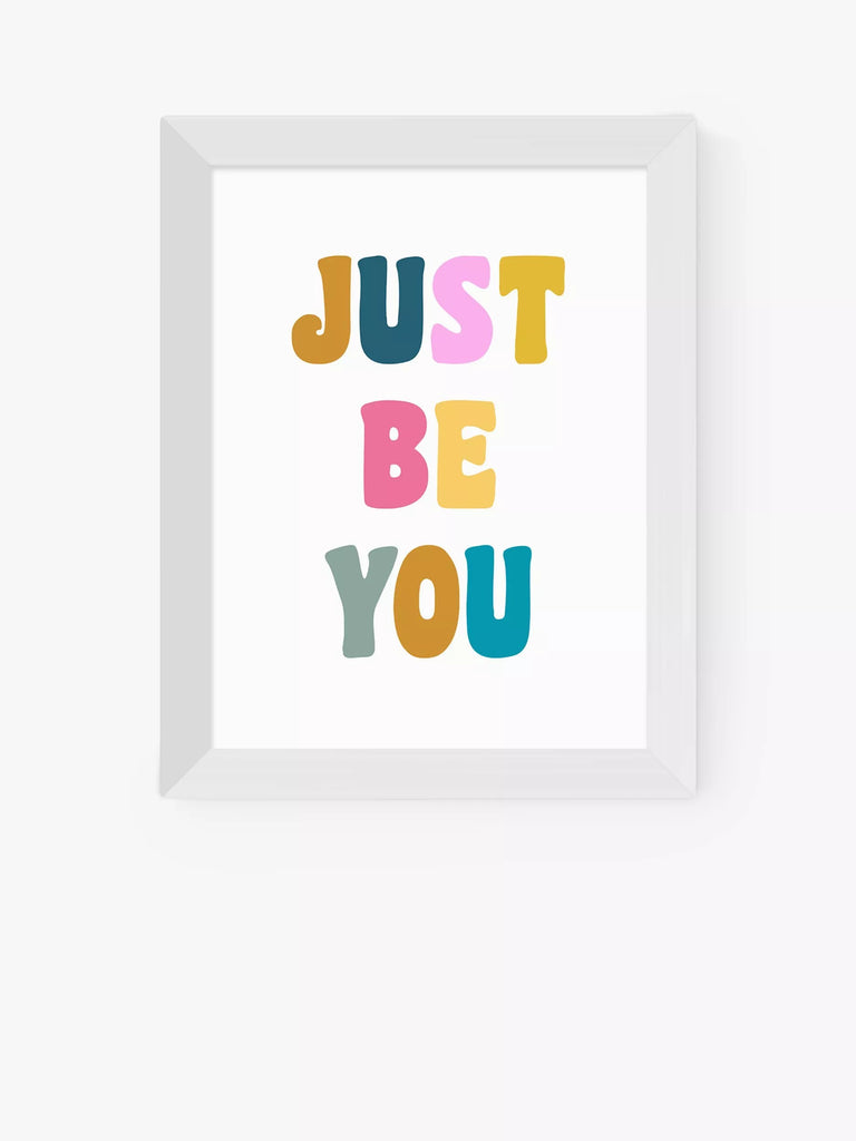 EAST END PRINTS apricot+birch 'Just Be You' Framed Print