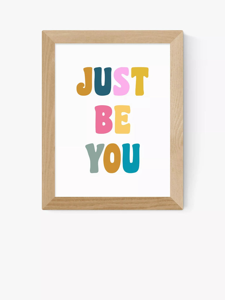 EAST END PRINTS apricot+birch 'Just Be You' Framed Print