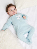 Mini Cuddles Baby Cute as a Puppy Sleepsuit, Blue Puppy