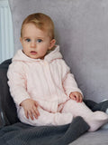 The Little Tailor Baby Plain Cable Knit Lined Snowsuit