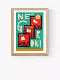 EAST END PRINTS Fox & Velvet 'Negroni' Framed Print