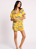 Chelsea Peers Zebra Short Shirt Satin Pyjama Set