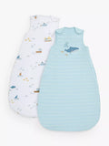 John Lewis Sail Away Baby Sleeping Bag, 0.5-1.5 Tog, Pack of 2, Multi