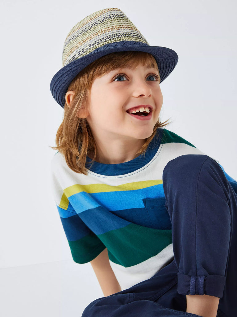 John Lewis Kids' Stripe Trilby Hat, Multi