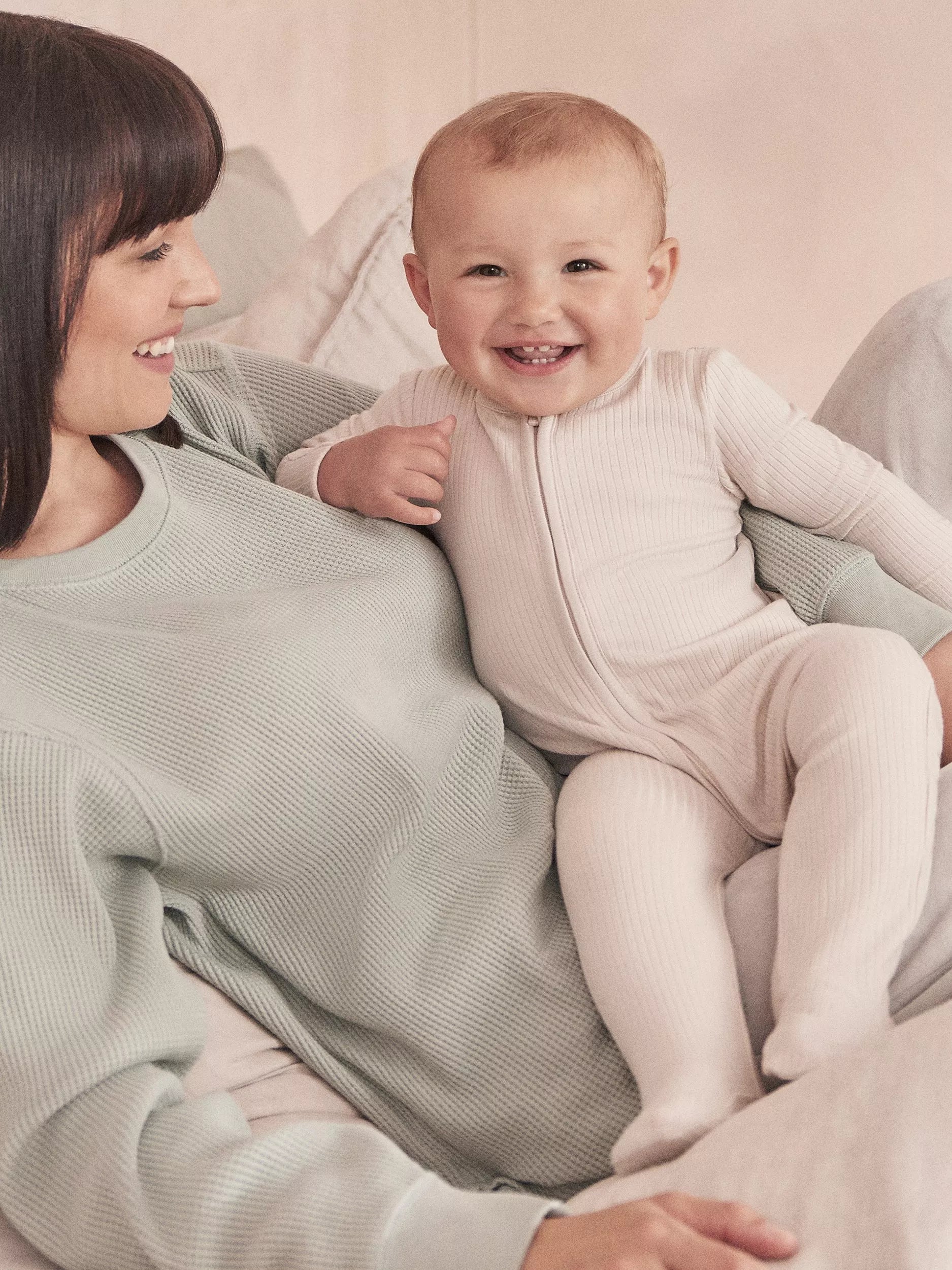 MORI Baby Clever Zip Ribbed Sleepsuit - McGrocer