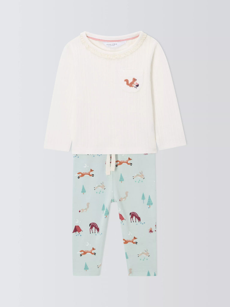 John Lewis Baby Woodland Creatures Pyjamas, Multi