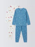 John Lewis Kids' Camping Bears Pyjamas, Pack of 2, Multi