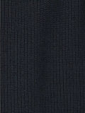 John Lewis Cotton Cashmere Half Zip Rib Knit Collar Jumper, Seal Grey - McGrocer