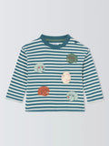 John Lewis Baby Dino Long Sleeve Cotton Top, Multi