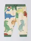 John Lewis Baby Dino Print Joggers, Multi