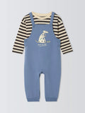 John Lewis ANYDAY Baby Play All Day Dog Dungaree and Long Sleeve T-Shirt Set