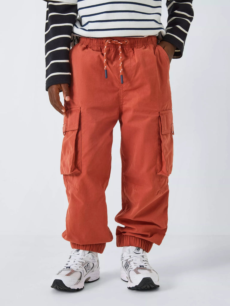 John Lewis Kids' Parachute Trousers, Orange