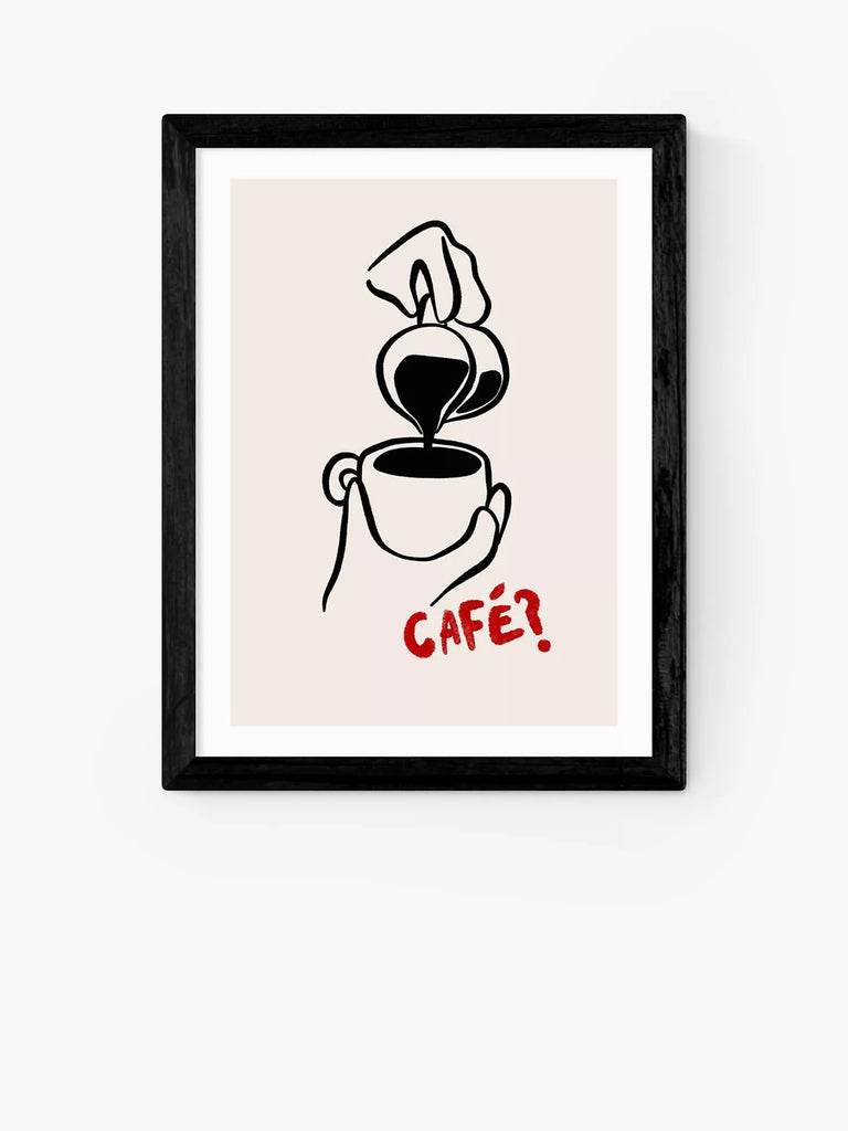 EAST END PRINTS SimplyExtraJordanary 'Cafe' Framed Print