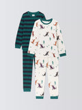 John Lewis Kids' Dragons Pyjama Set, Pack of 2, Multi