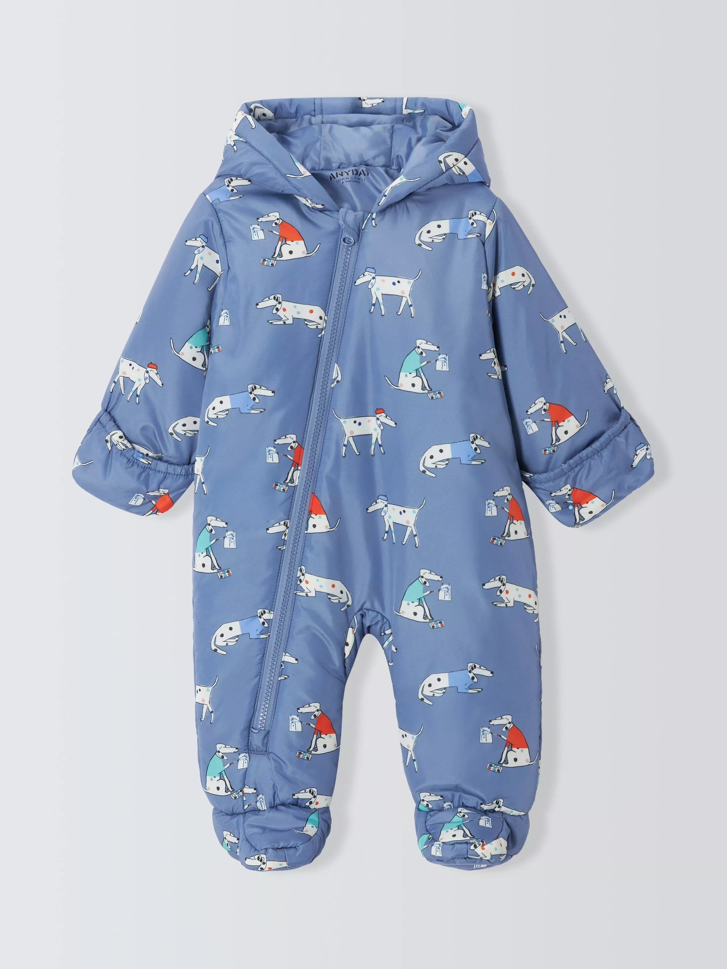John Lewis ANYDAY Baby Dalmatian Quilted Snowsuit, Multi - McGrocer