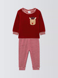 John Lewis Baby Reindeer Pocket Pyjamas, Red