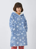 John Lewis Kids' Snowflake Oversized Hooded Blanket, Purple