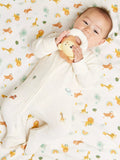 Mini Cuddles Baby Cotton  Animal Starter Set & Rattle, Pack of 4, Cream - McGrocer
