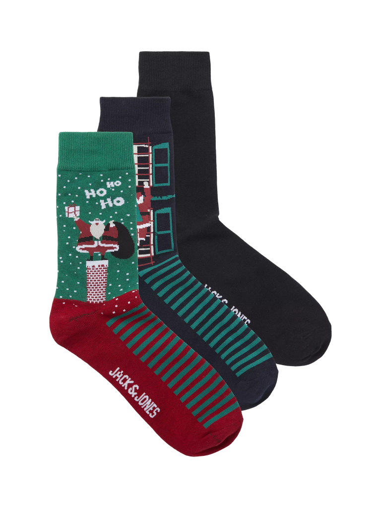 Jack & Jones Kids' Santa Socks, Pack of 3