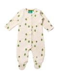 Little Green Radicals Baby Tree Waffle Babygrow, Cream