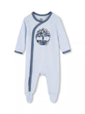 Timberland Baby Logo Onesie, Pale Blue