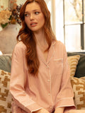 Fable & Eve Highbury Long Sleeve Nightshirt, Light Pink