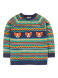 Frugi Kids' Fowey Organic Cotton Fair Isle Jumper, Multi