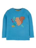 Frugi Kids' Organic Cotton Adventure Applique Top, Deep Water/Multi