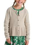 Polarn O. Pyret Kids' Organic Cotton Cardigan, Beige