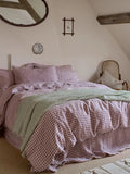 Piglet in Bed Gingham Linen Blend Bedding