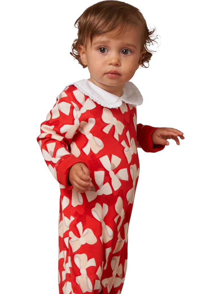 Angel & Rocket Baby Collar Babygrow, Red/Multi