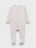 Mango Baby Lagos Stripe Sleepsuit, Pastel Grey